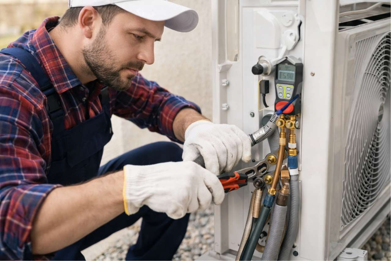 Hőszivattyú szerelés és telepítés Esztergomban – szakember üzembe helyezést végez